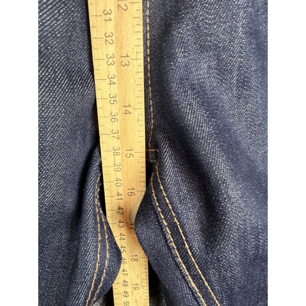 Crown Holder Men's Jeans 44x35 Embroidered Graphic Pockets Dark Wash Denim Flaw - Picture 12 of 13